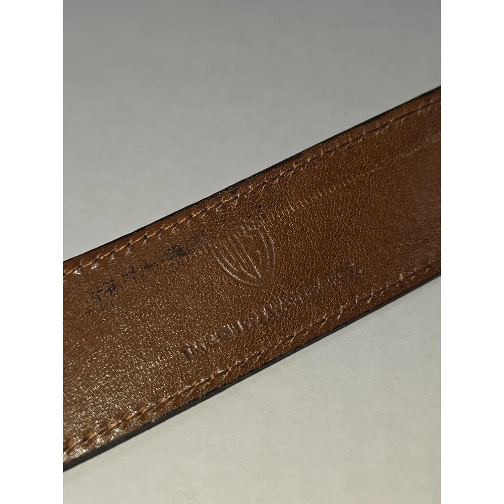 1993 Warner Bros Marvin The Martian Leather Silver 925 Vintage Black Belt Size M